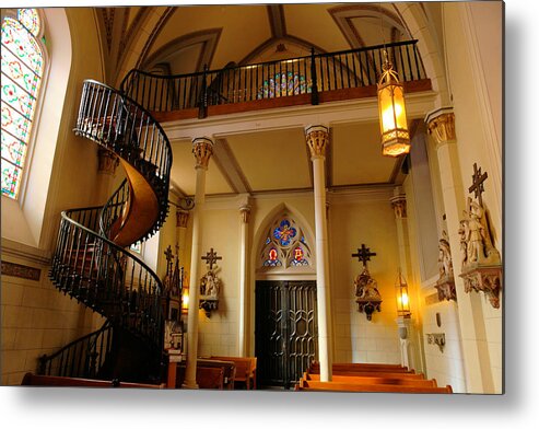 Church Metal Print featuring the photograph Miraculous Staircase by Jeff Swan