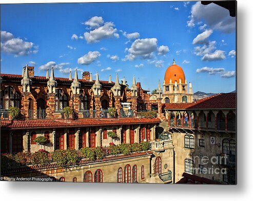 Mission Inn Metal Print featuring the photograph Mission Inn Skyline by Tommy Anderson