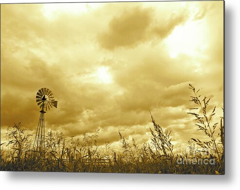Mississippi Metal Print featuring the photograph Mississippi Windmill by Becqi Sherman