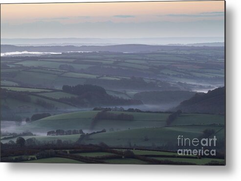 Exmoor Metal Print featuring the photograph Misty Morning on Exmoor by Andy Myatt