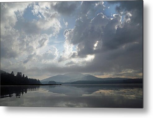 Landscape Metal Print featuring the photograph Misty Morning on Long Lake by Brooke T Ryan