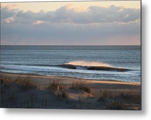 Water Metal Print featuring the photograph Misty Waves by Robert Banach
