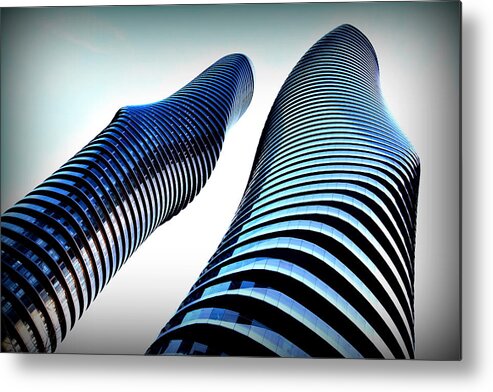 Marilyn Monroe Buildings Mississauga Metal Print featuring the photograph MM buildings 1 by Douglas Pike