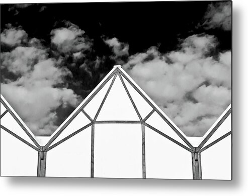 Architecture Metal Print featuring the photograph Modern architecture pattern by Tom Gowanlock