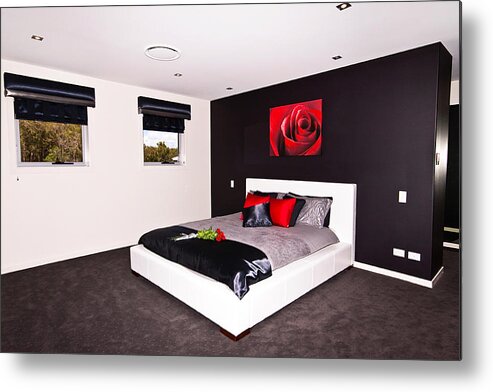 Modern Metal Print featuring the photograph Modern Bedroom by Darren Burton