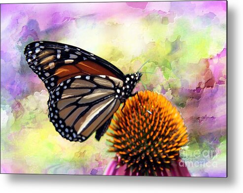 Monarch Metal Print featuring the photograph Monarch abstract by Yumi Johnson