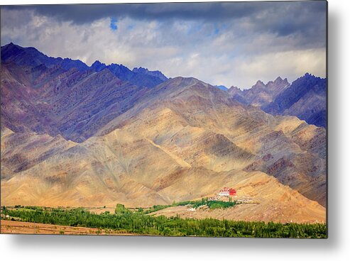 Asia Metal Print featuring the photograph Monastery in the mountains by Alexey Stiop