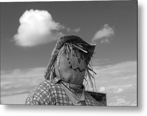 Photo For Sale Metal Print featuring the photograph Monochrome Scarecrow by Robert Wilder Jr