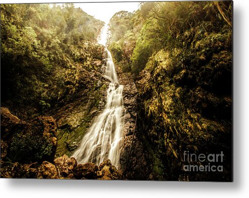 Waterfall Metal Print featuring the photograph Montezuma Falls, Tasmania by Jorgo Photography