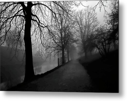 Pre-dawn Metal Print featuring the photograph Moody and Misty Morning by Inge Riis McDonald