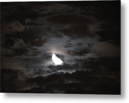 Moonrise Metal Print featuring the photograph Moon rising by Arturo Pena