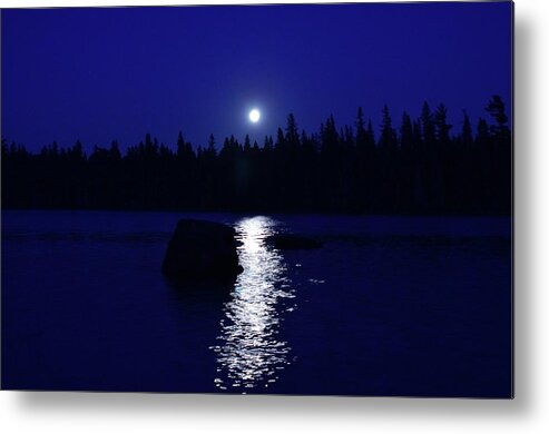 Outdoor Metal Print featuring the photograph Moonrise on a Midsummer's night by David Porteus