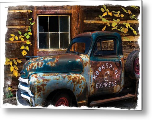 1950s Metal Print featuring the photograph Moonshine Express Bordered by Debra and Dave Vanderlaan