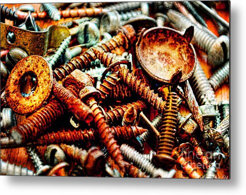 Rusty Metal Print featuring the photograph More Rusty Screws II by Debbie Portwood