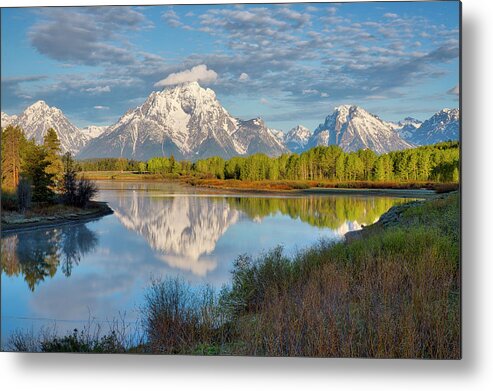 Sunrise Metal Print featuring the photograph Morning at Oxbow Bend by Joe Paul