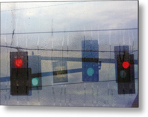 Rain Metal Print featuring the photograph Morning Commute by Rebecca Cozart