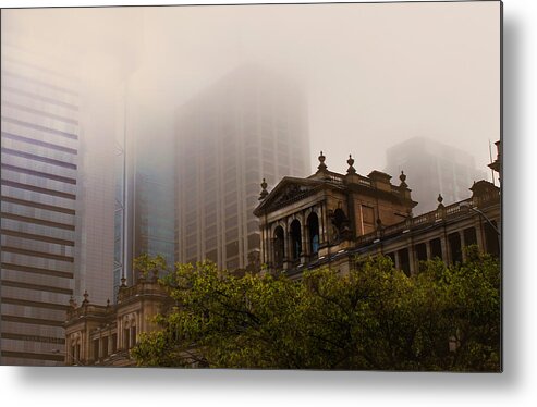 Treasury Metal Print featuring the photograph Morning Fog over the Treasury by Susan Vineyard