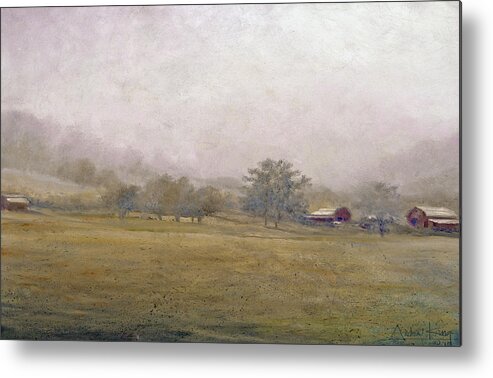 Landscape Metal Print featuring the painting Morning in Georgia by Andrew King