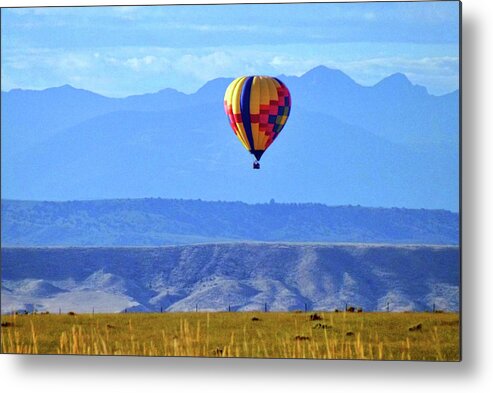 Hot Air Baloon Photographs Metal Print featuring the photograph Morning in Montana by C Sitton