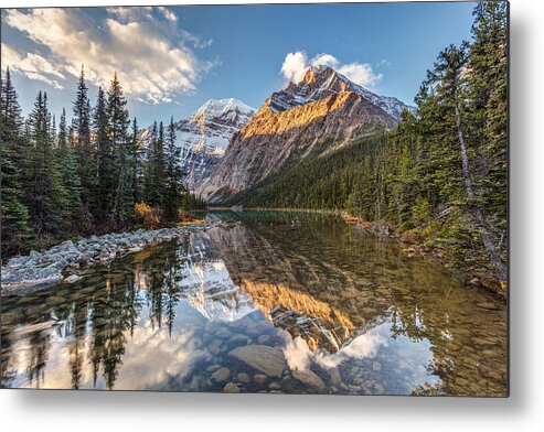 Canada Metal Print featuring the photograph Morning Sunlight in the Rockies by Pierre Leclerc Photography