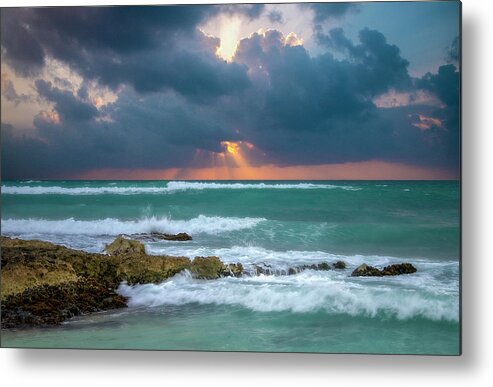 Ocean Metal Print featuring the photograph Morning Surf by Allin Sorenson