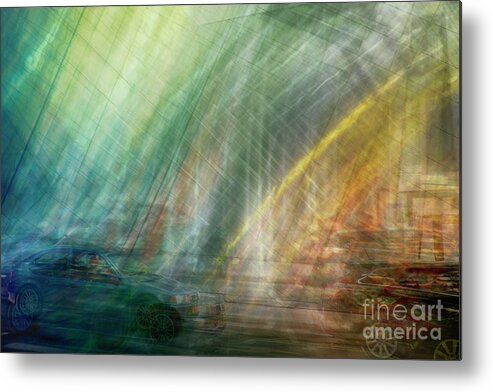 Motion Metal Print featuring the photograph motion in Dublin street by Ariadna De Raadt