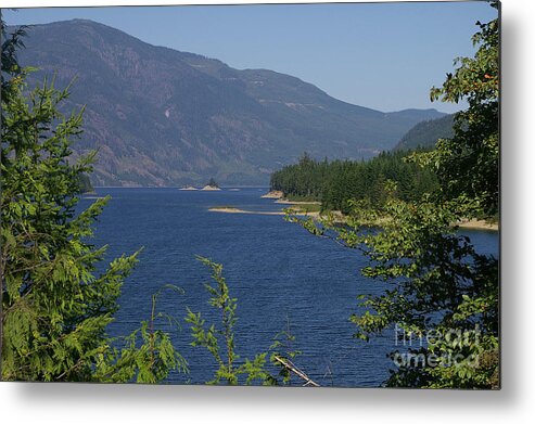 Mountain Metal Print featuring the photograph Mountain and Lake Scene by Hugh Kroetsch