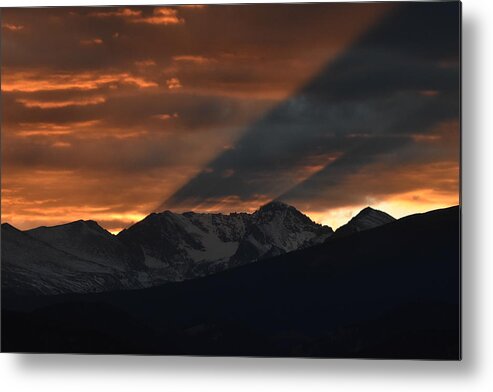 Arapaho Peaks Metal Print featuring the photograph Mountain Shadow by Ben Foster