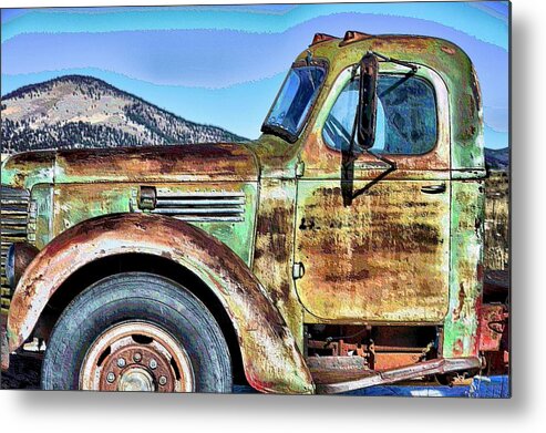 Trucks Metal Print featuring the photograph Mountain Truce by Jacqui Binford-Bell