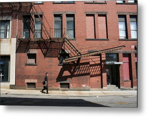 Street Metal Print featuring the photograph Moving Along by Jeff Porter