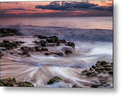 Sunset Metal Print featuring the photograph Moving Waters by Robert Caddy