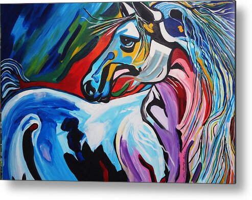 Horse Metal Print featuring the painting Mr Gorgeous by Nora Shepley