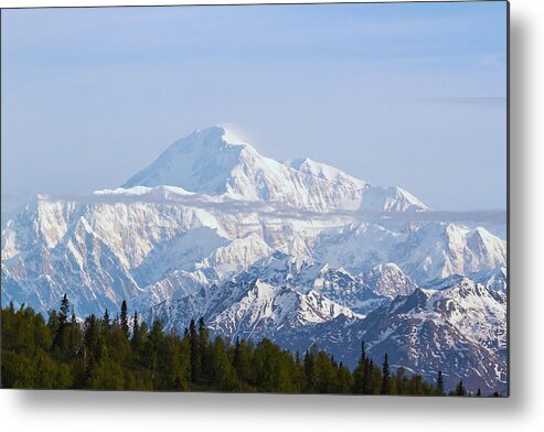  Landscape Metal Print featuring the photograph Denali Cloud line by Allan Levin