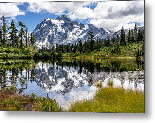 Mt Metal Print featuring the photograph MT Shuksan on Picture Lake 1 by Rob Green
