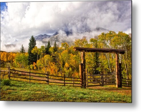 Mt Sopris Metal Print featuring the photograph Mt Sopris Under the Clouds by Ronda Kimbrow
