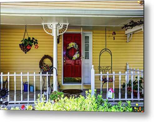 Real Estate Photography Metal Print featuring the photograph Mt Vernon Front Door by Jeff Kurtz