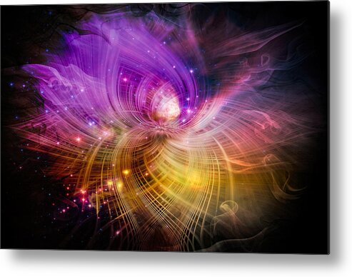 Abstract Metal Print featuring the digital art Music From Heaven by Carolyn Marshall