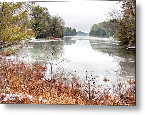 Muskoka Lakes Metal Print featuring the photograph Muskoka Lakes in December by Tatiana Travelways