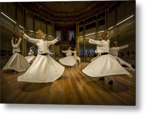 Istanbul Metal Print featuring the photograph Mystics Dancers by Walde Jansky