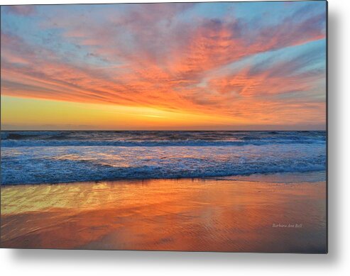 #obxsunrise Metal Print featuring the photograph Nags Head Sunrise by Barbara Ann Bell