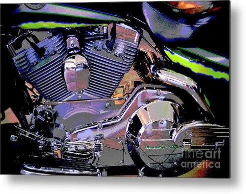 Motorcycle Metal Print featuring the photograph Narley Harley by Jim Simak