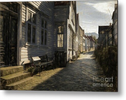 Street Metal Print featuring the photograph Narrow Street by Eva Lechner