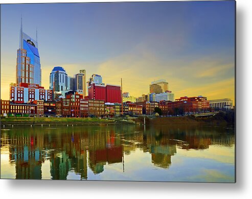 Downtown Metal Print featuring the photograph Nashville Tennessee by Steven Michael