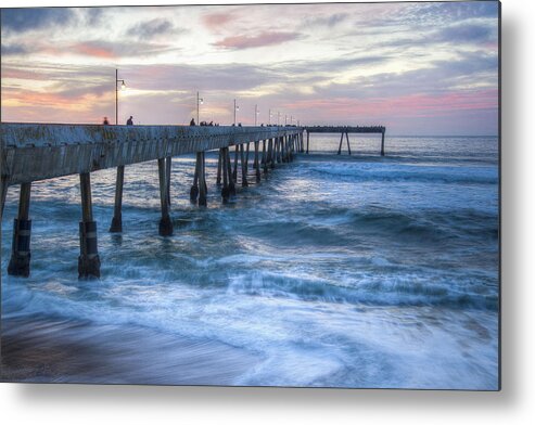 Pier Metal Print featuring the photograph Nature and Man by Janet Kopper