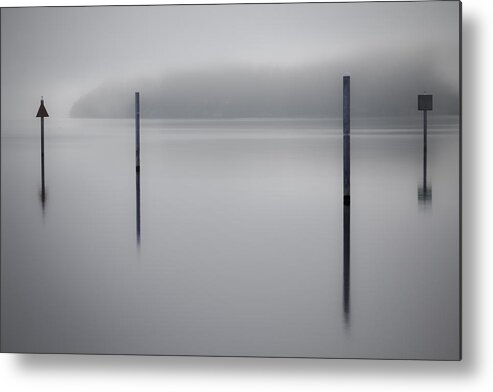Fog Metal Print featuring the photograph Navigating In Fog by Tony Locke