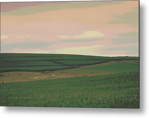 Old Fashioned Family Farm Metal Print featuring the photograph Nebraska Farm Life - The Field by Colleen Cornelius