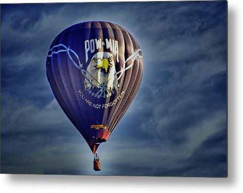 Hot Air Balloon Metal Print featuring the digital art Never Forget by Gary Baird