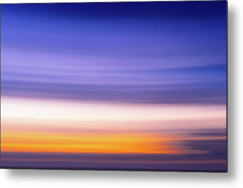 Abstract Metal Print featuring the photograph Night Layers by Mark Andrew Thomas