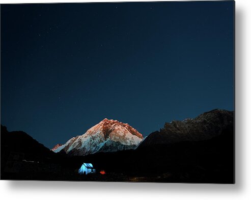 Night Metal Print featuring the photograph Night Sky in the Himalayas by Jose Luis Vilchez