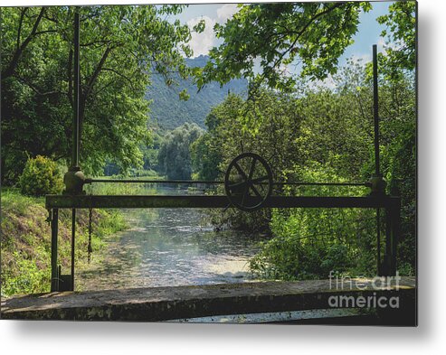 Ninfa Metal Print featuring the photograph Ninfa Waterway, Rome Italy by Perry Rodriguez